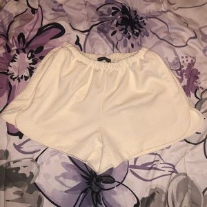 Brandy Melville White Textured Shorts